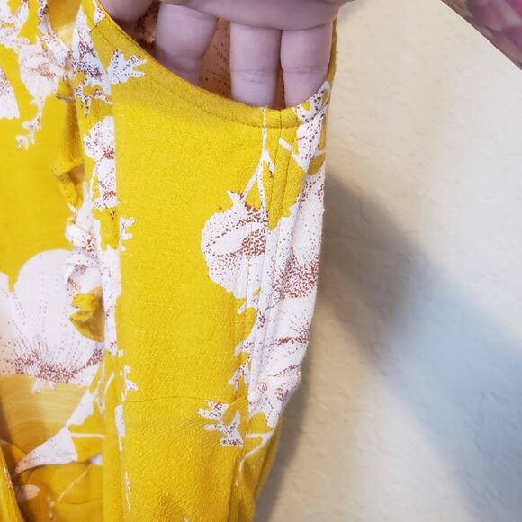 Free People Yellow Floral Mini Dress - Picture 6 of 10